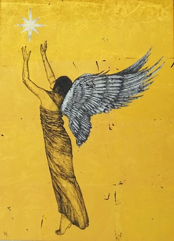 Angel of the stars verre eglomise