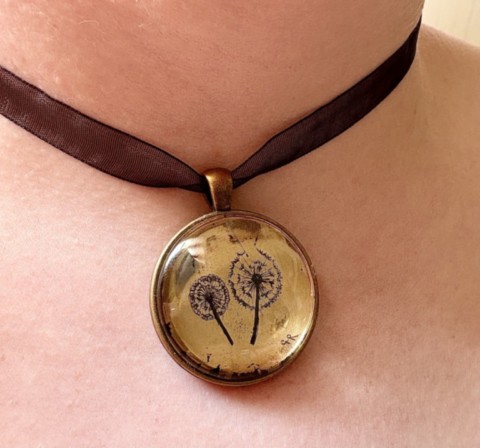 Dandelion clock pendant
