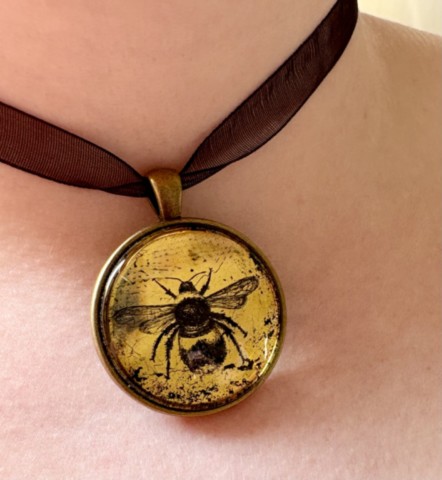 Gold Bumble Bee pendant