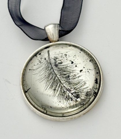 White Gold leaf fluffy feather