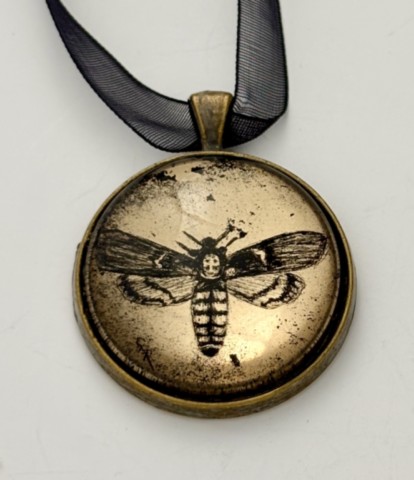 Moon gold leaf Deaths Head Moth 