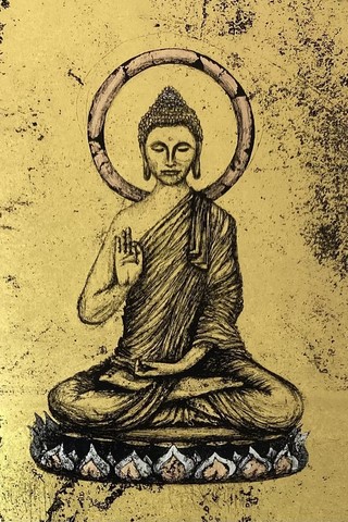 Gold leaf Buddha