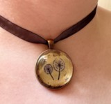 Dandelion clock pendant