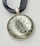 White Gold leaf fluffy feather