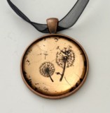 Rose Gold leaf dandelion clock