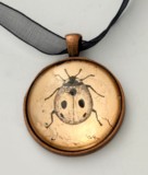 Rose Gold leaf Ladybird